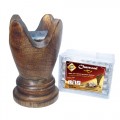 Charcoal Burner Incense Burner, 100% Wooden Handcrafts + Arab Charcoal Burner Charcoal for Burner 1 Box